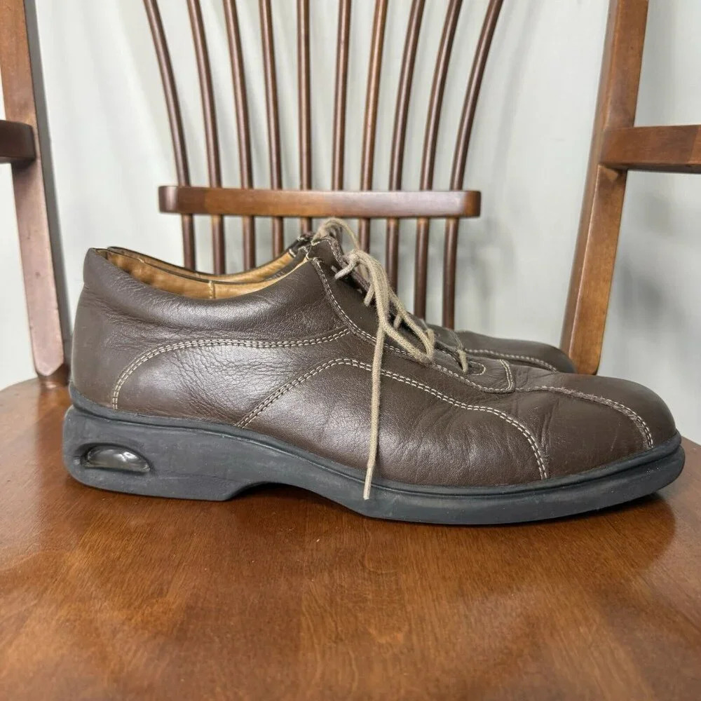 Sandro Men’s Size 10.5 D Lace Up Brown Shoes Leather Office Comfort Air Walk